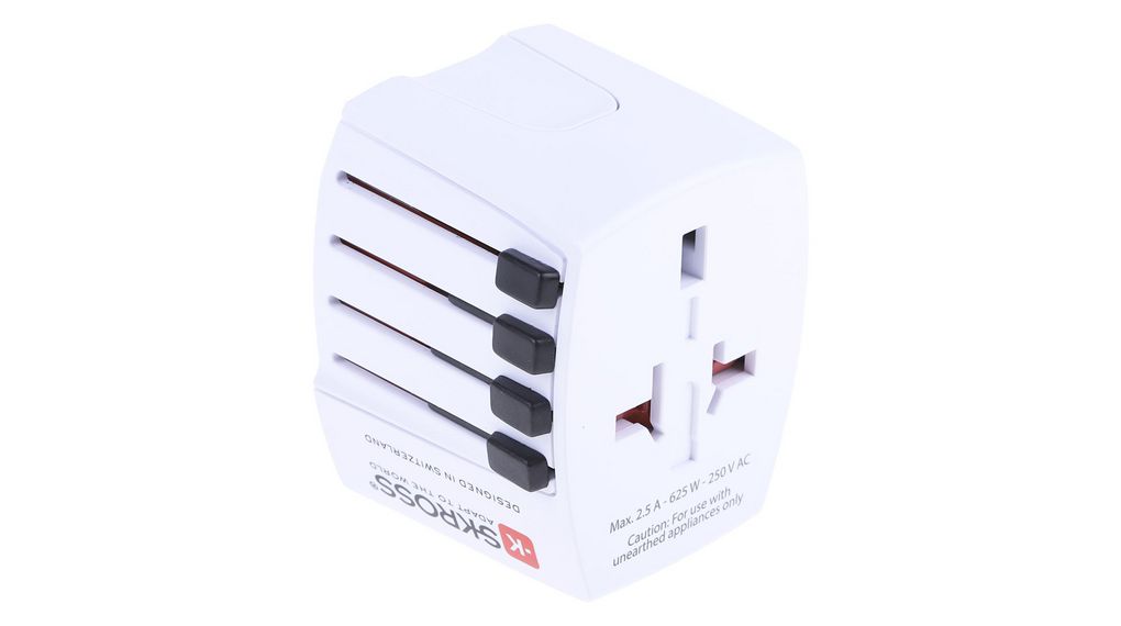 Reiseadapter, Typ I / Typ C (CEE 7/16) / Italienische Steckdose Typ L (P17/11) / Schweizer Steckdose Typ J (T13) / Typ G (BS1363) Steckdose / US-Steckdose Typ B / US-Steckdose Typ